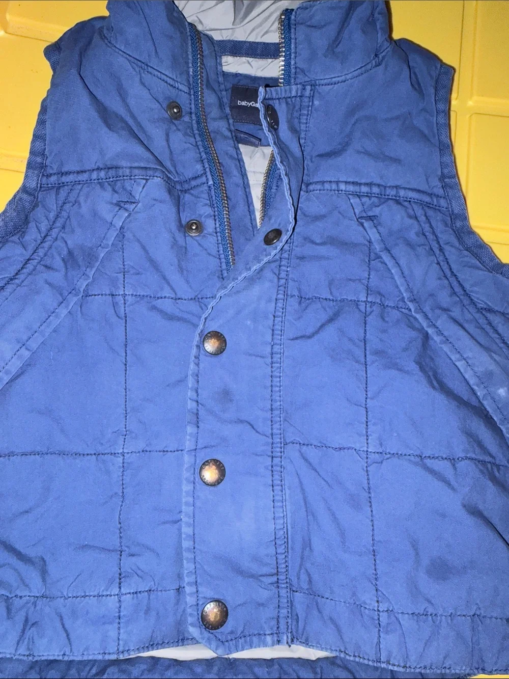 GAP Royal Blue Quilted Hooded Vest for Kids